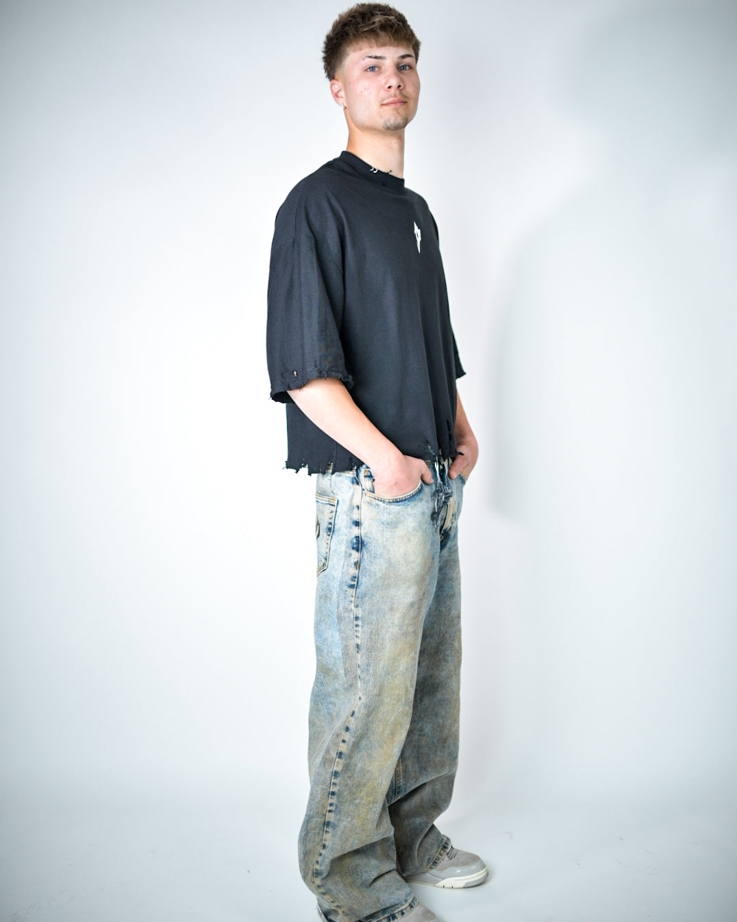 Jeans Dirty effect light blue
