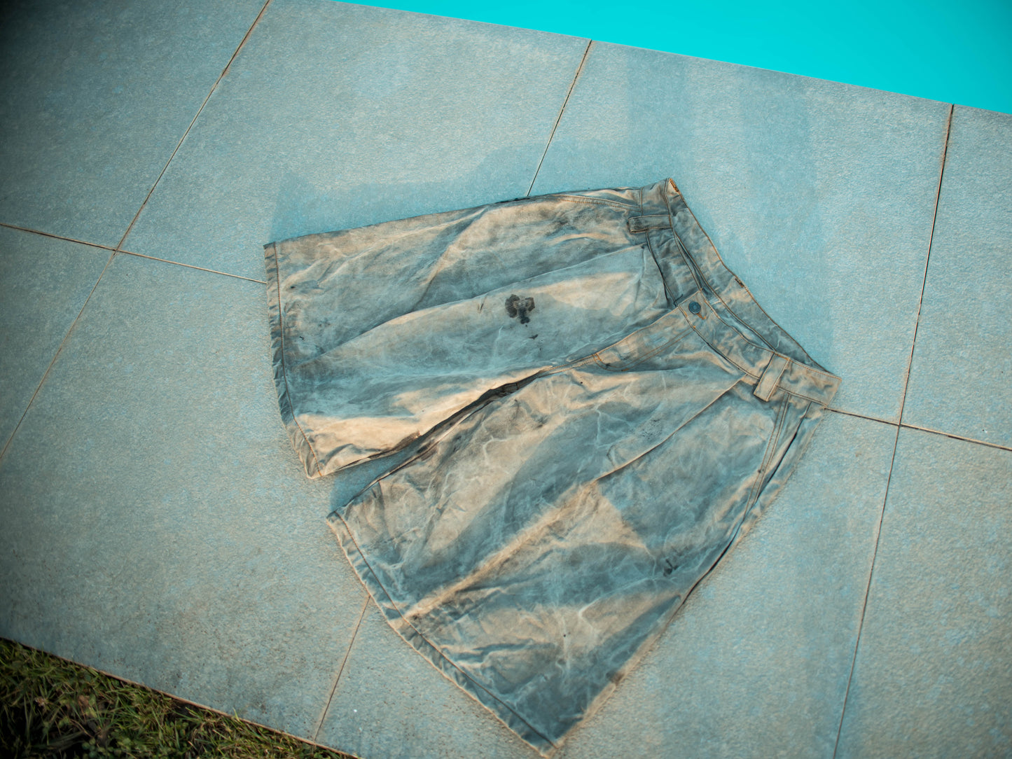 Pleated Shorts Marbled