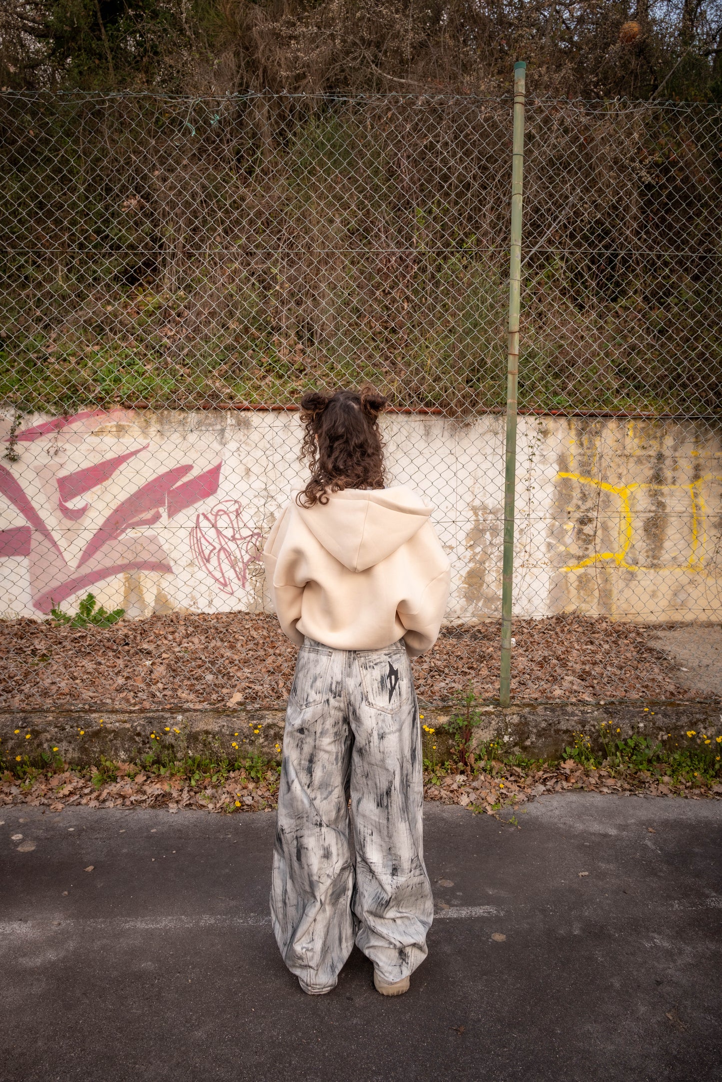 Butterfly denim brushed