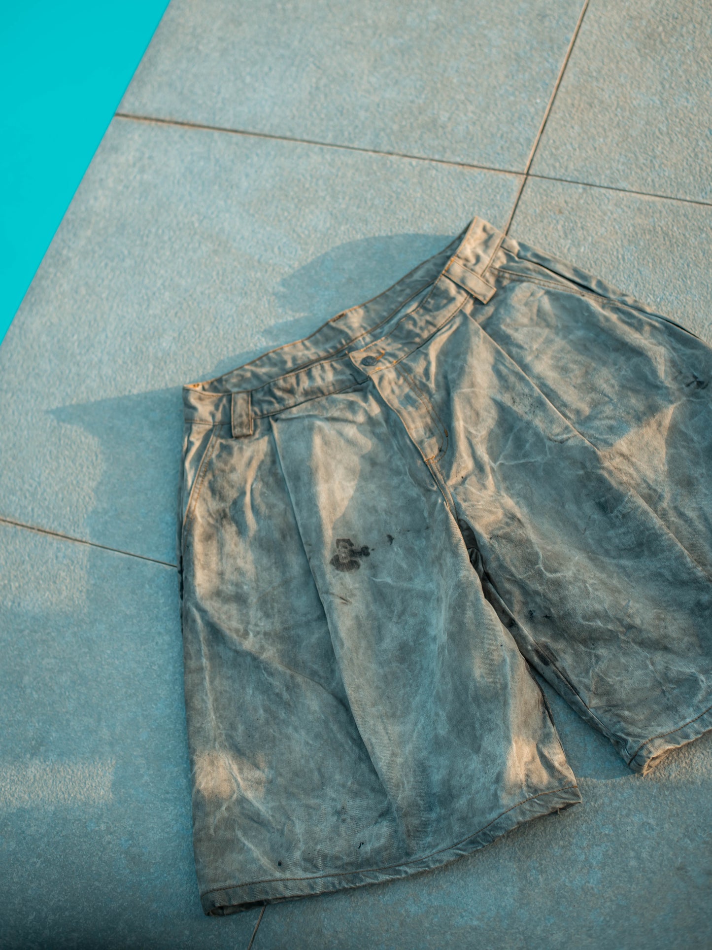 Pleated Shorts Marbled