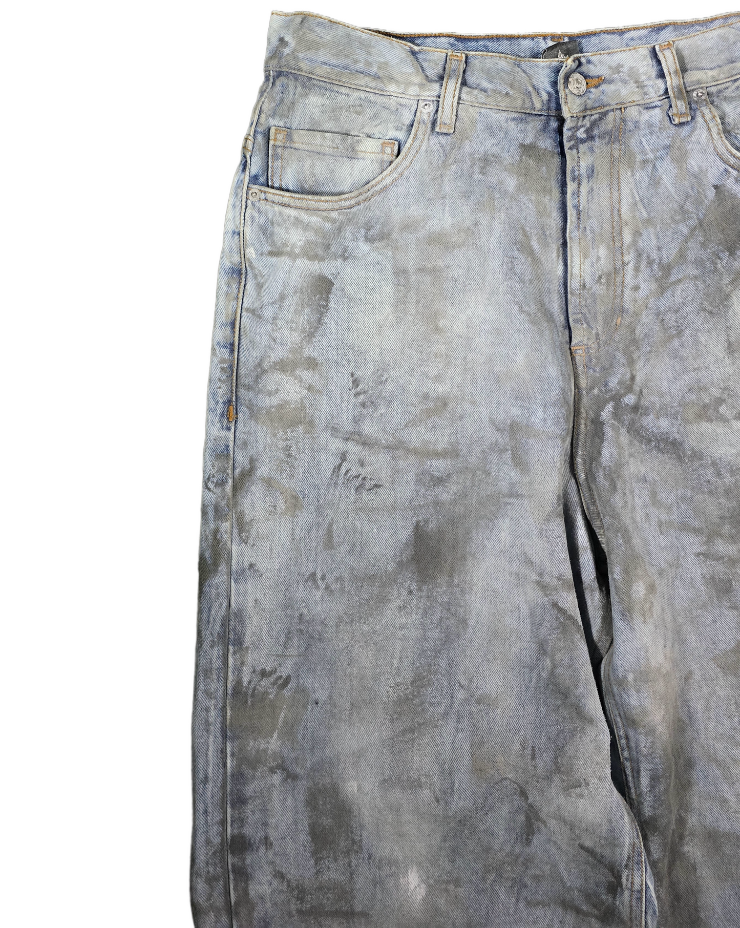 Brushed grey denim