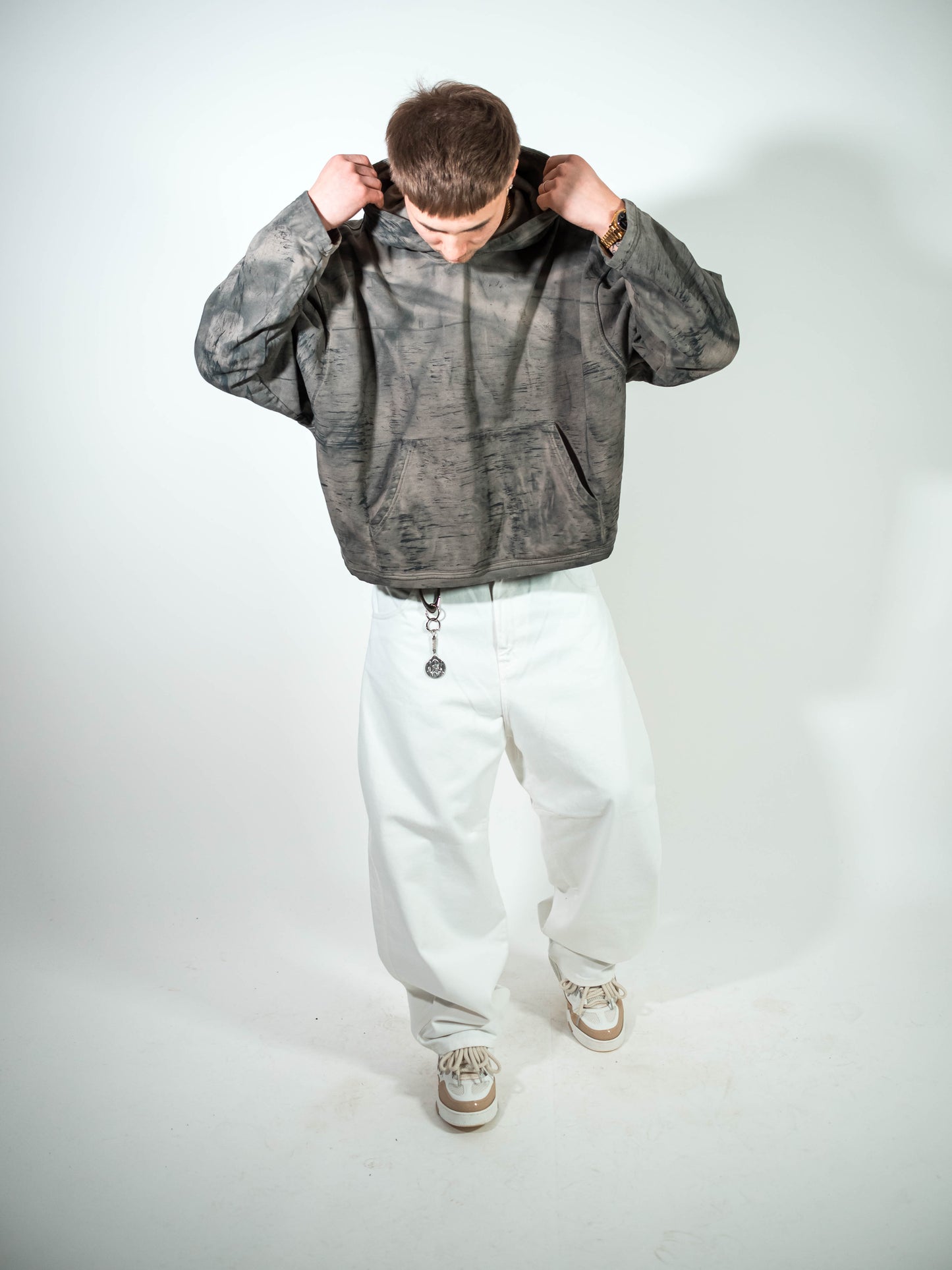 Balloon pants white