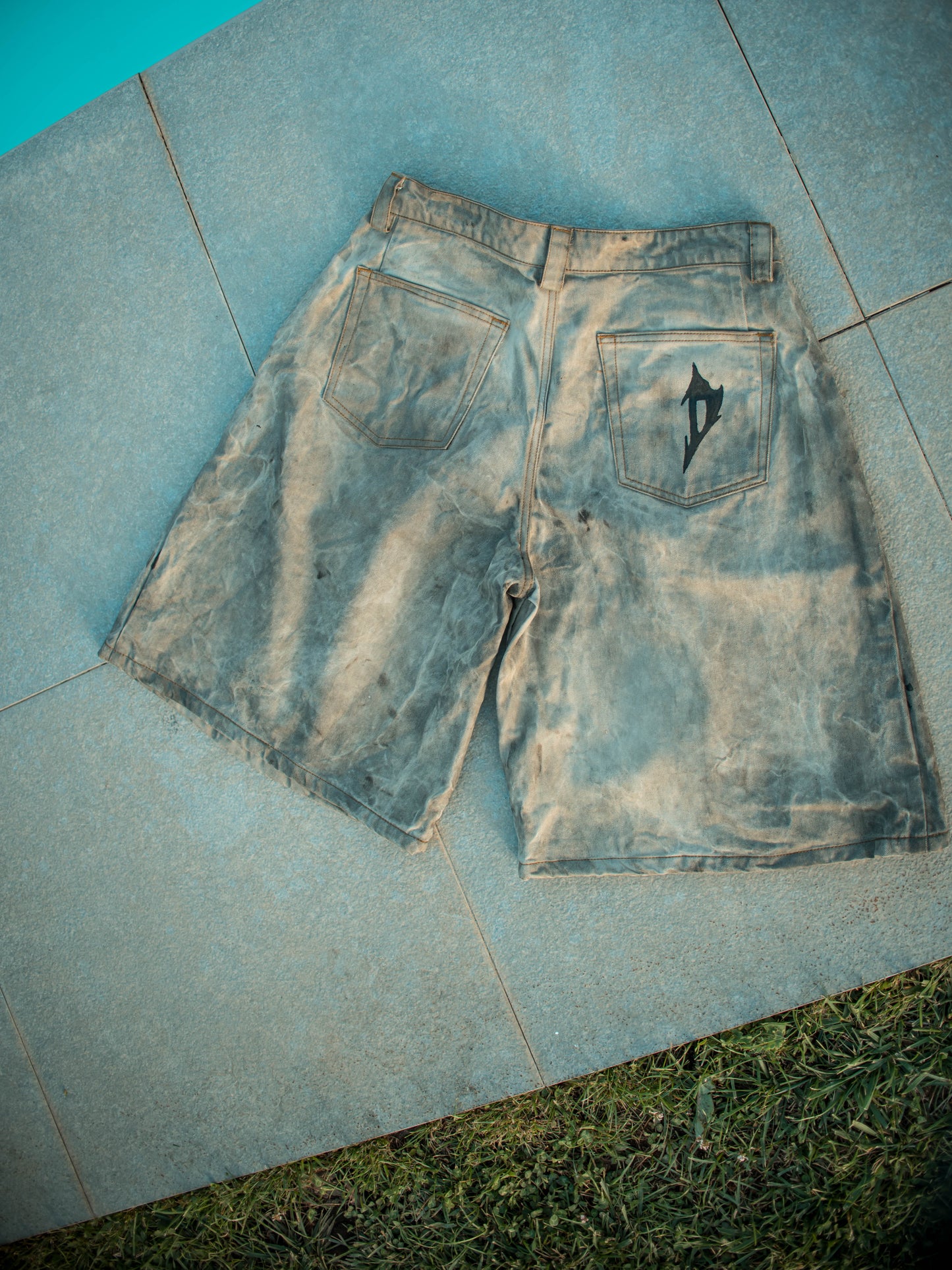 Pleated Shorts Marbled