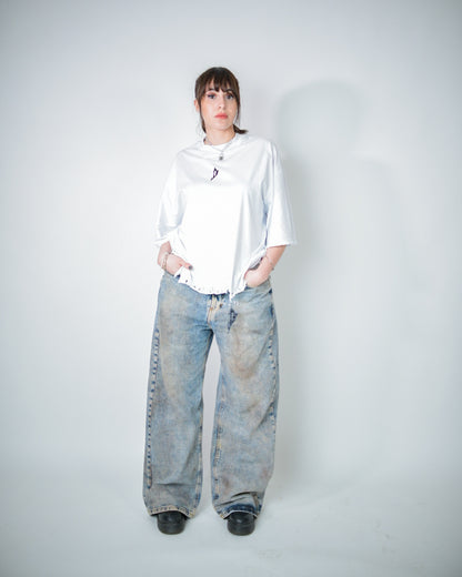 Jeans Dirty effect light blue
