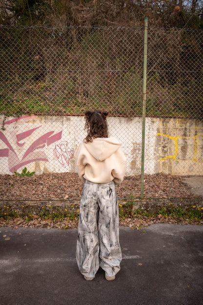 Butterfly denim brushed