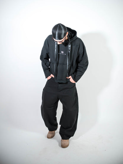 Destroyed Hoodie Black