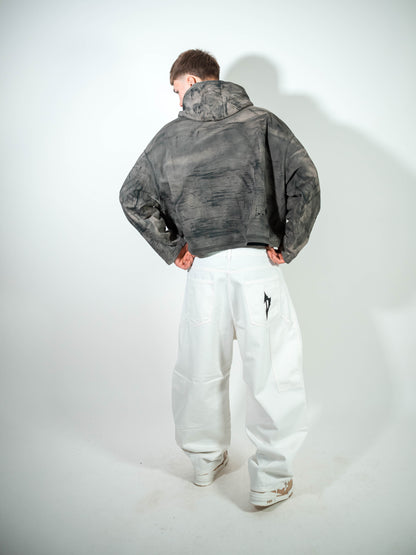 Balloon pants white