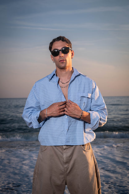 Blue stripe shirt Custom