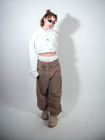 Destroyed Hoodie White