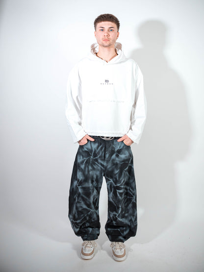 Destroyed Hoodie White