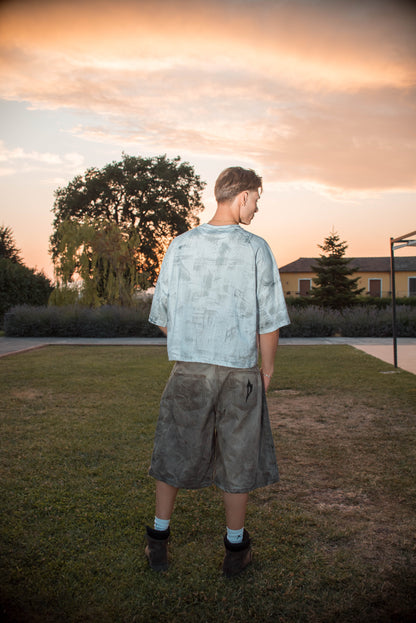 Pleated Shorts Marbled