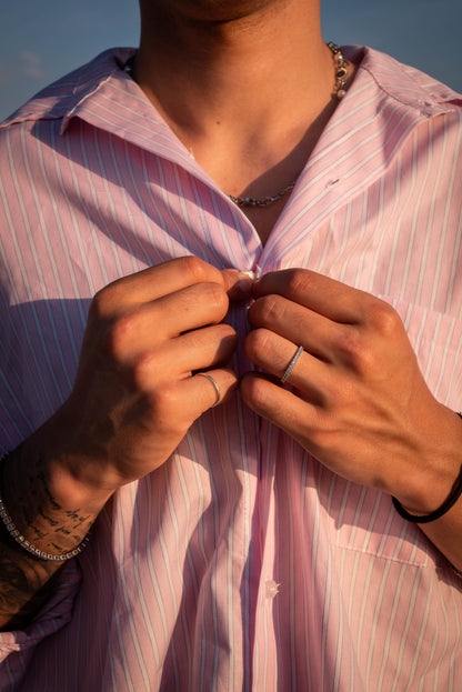 Pink stripe shirt