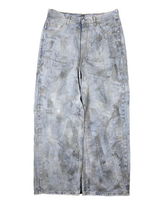 Brushed grey denim