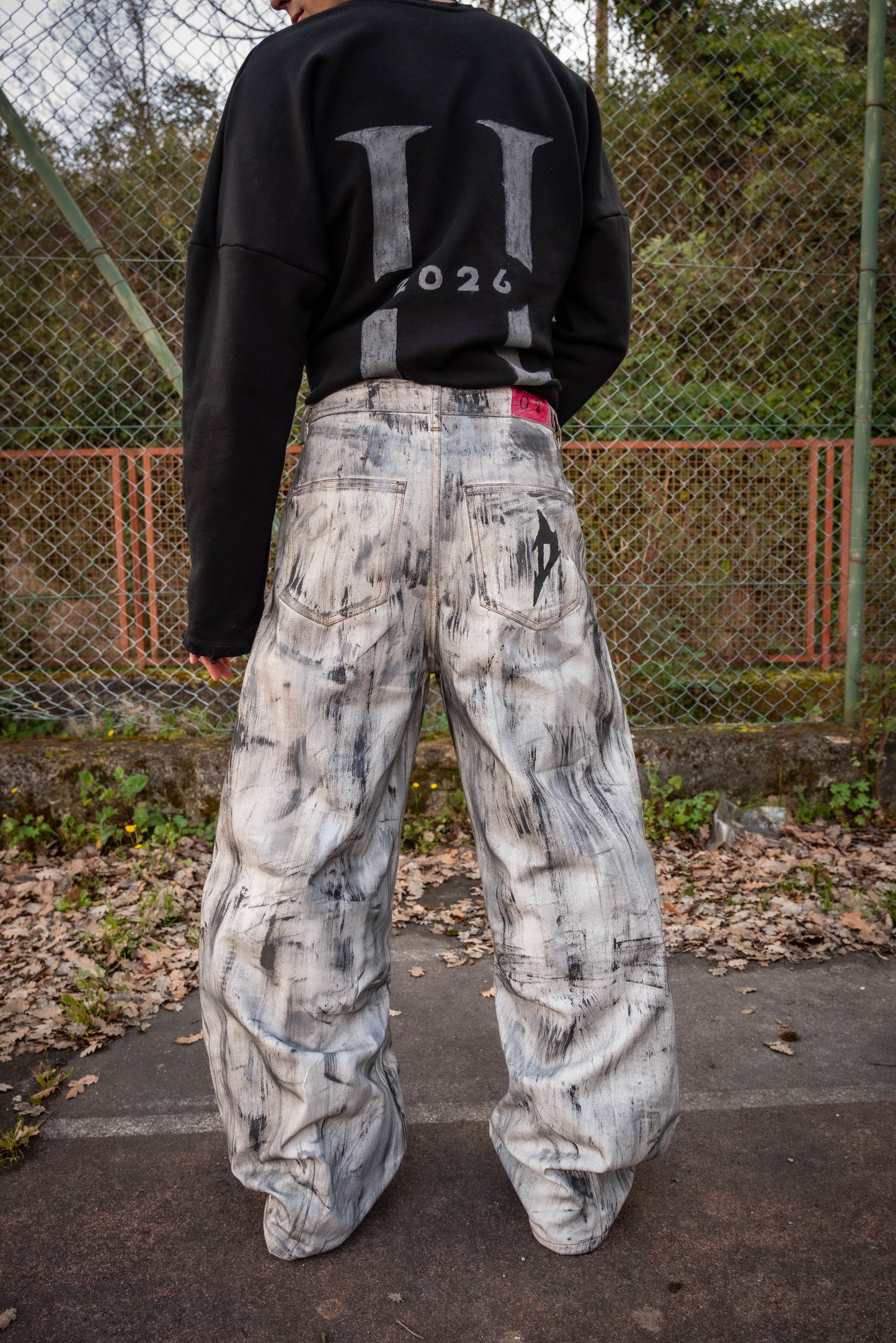 Butterfly denim brushed