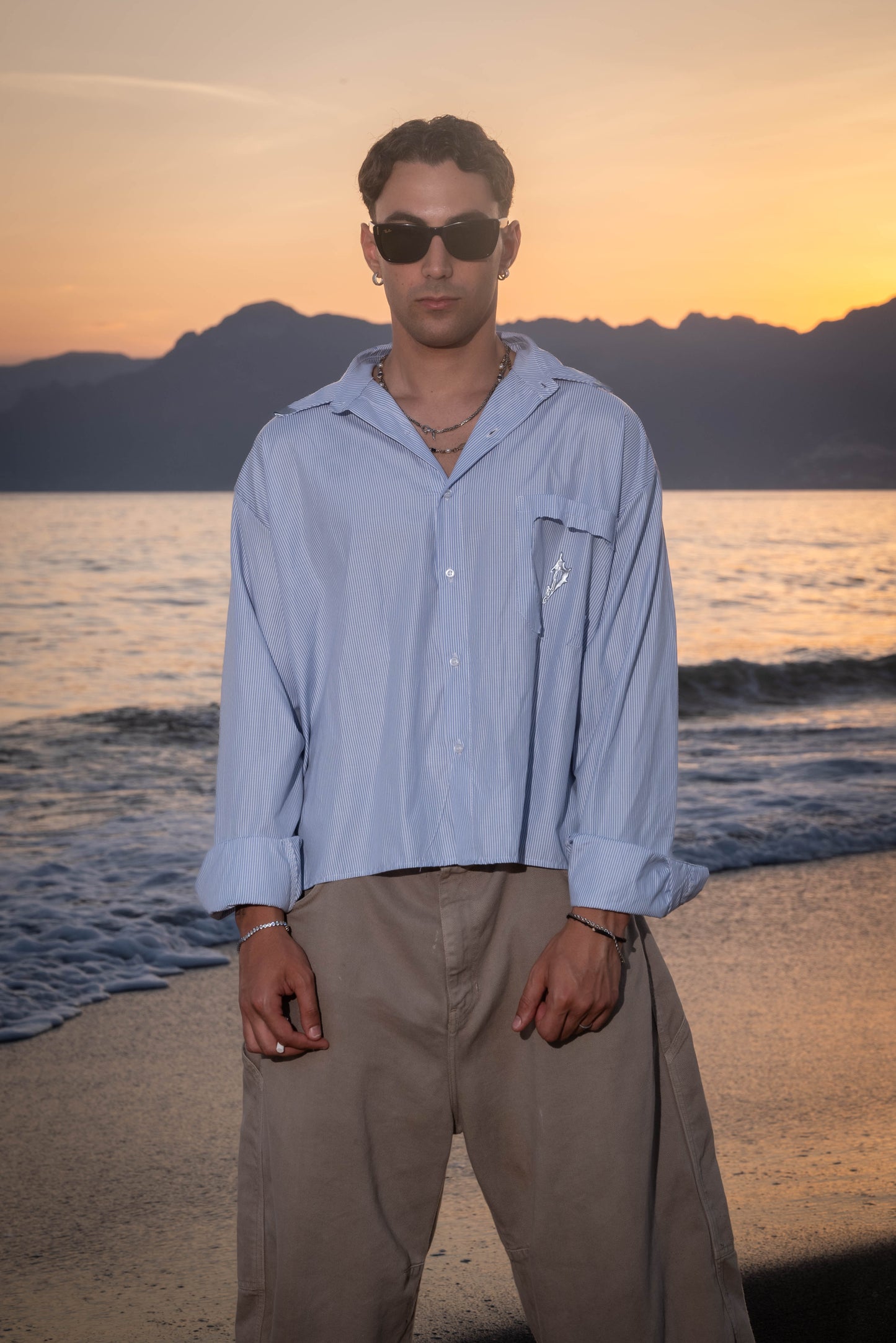 Blue stripe shirt Custom