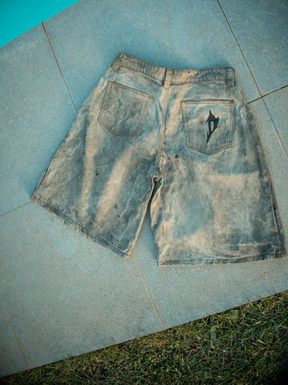 Pleated Shorts Marbled
