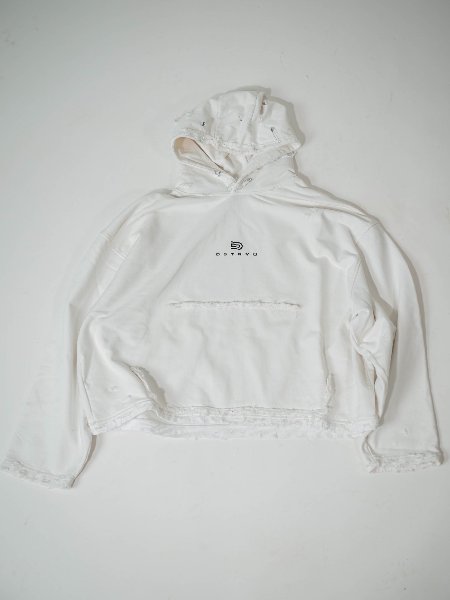 Destroyed Hoodie White